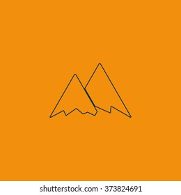 Mountains icon symbol.