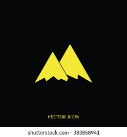 Mountains icon symbol.