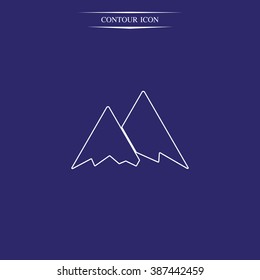Mountains icon symbol.