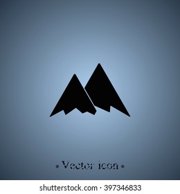 Mountains icon symbol.