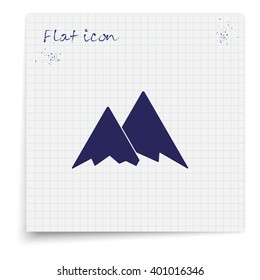Mountains icon symbol.