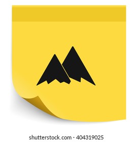 Mountains icon symbol.