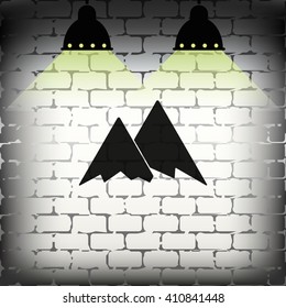 Mountains icon symbol.
