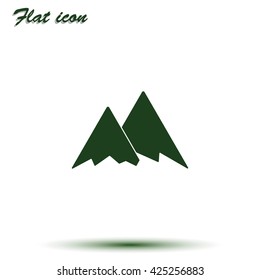 Mountains icon symbol.