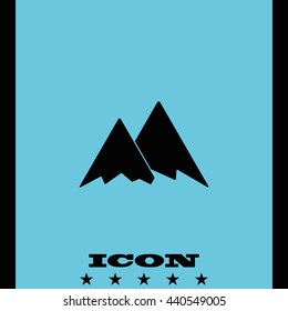 Mountains icon symbol.