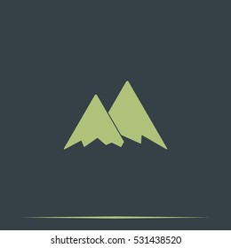 Mountains icon symbol.