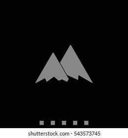 Mountains icon symbol.