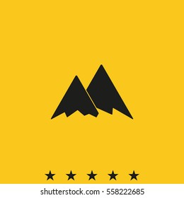 Mountains icon symbol.