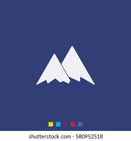 Mountains icon symbol.