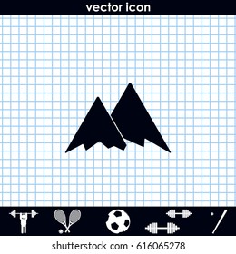 Mountains icon symbol.