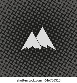 Mountains icon symbol.