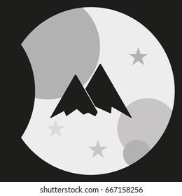 Mountains icon symbol.