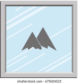 Mountains icon symbol.