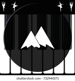 Mountains icon symbol.