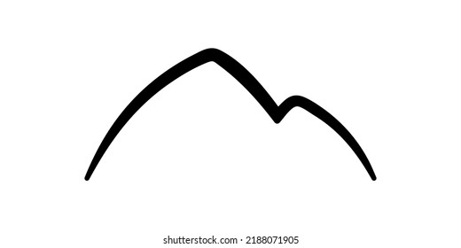 Símbolo de icono de las montañas diseño simple