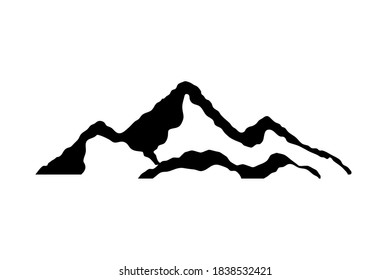 Mountains Icon Symbol Simple Design Stock Vector (Royalty Free ...