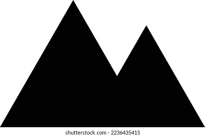 Mountains Icon Symbol vector isolated on white background