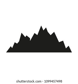 Mountains Icon Vector.