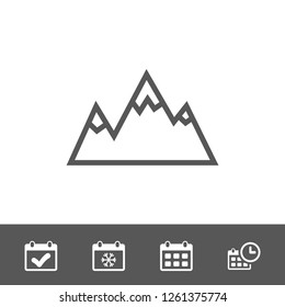 mountains icon vector