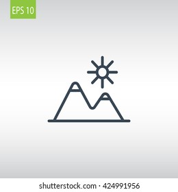 Mountains Icon Vector