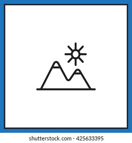 Mountains Icon Vector