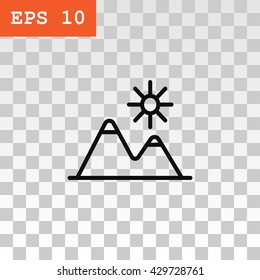 Mountains Icon Vector
