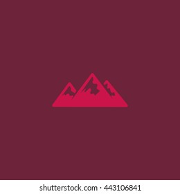 Mountains Icon Vector