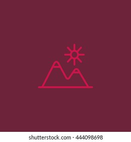 Mountains Icon Vector