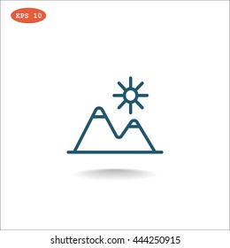 Mountains Icon Vector