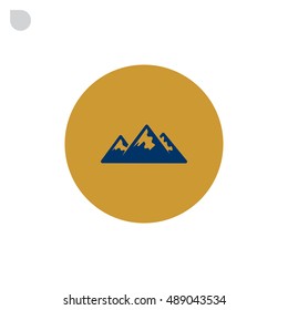 Mountains Icon Vector. 