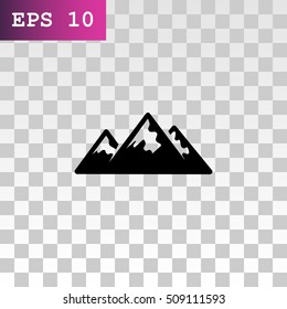Mountains Icon Vector. 
