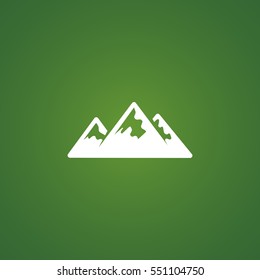 Mountains Icon Vector. 