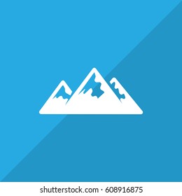 Mountains Icon Vector. 