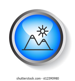 Mountains Icon Vector.