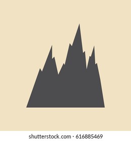Mountains Icon Vector