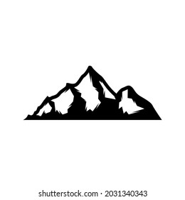 Gebirgssymbol, Vektorset. Kollektion von Illustrationszeichen. Natursymbol oder -logo.