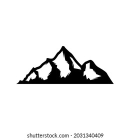 Gebirgssymbol, Vektorset. Kollektion von Illustrationszeichen. Natursymbol oder -logo.