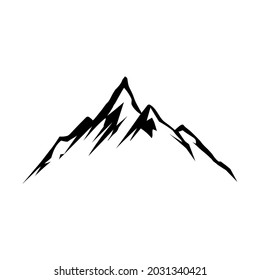 Gebirgssymbol, Vektorset. Kollektion von Illustrationszeichen. Natursymbol oder -logo.