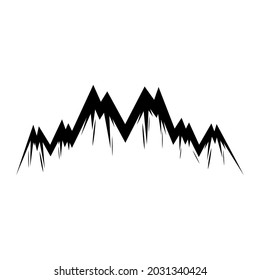 Mountains icon vector. hike illustration sign. wild nature symbol or logo.