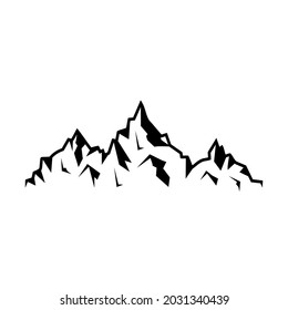 Mountains icon vector. hike illustration sign. wild nature symbol or logo.