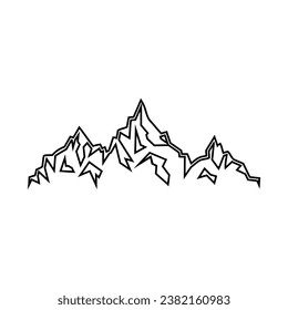 Mountains icon vector. hike illustration sign. wild nature symbol or logo.