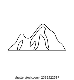 Mountains icon vector. hike illustration sign. wild nature symbol or logo.