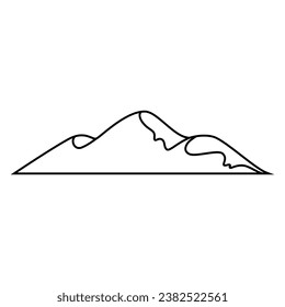 Mountains icon vector. hike illustration sign. wild nature symbol or logo.