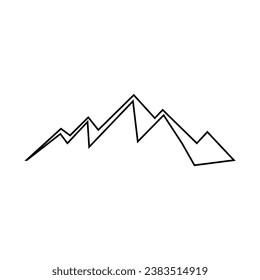 Mountains icon vector. hike illustration sign. wild nature symbol or logo.