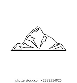 Mountains icon vector. hike illustration sign. wild nature symbol or logo.
