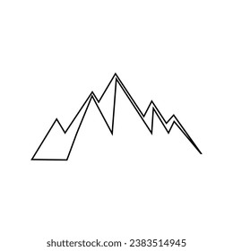 Mountains icon vector. hike illustration sign. wild nature symbol or logo.