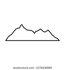 Mountains icon vector. hike, travel illustration sign. camping symbol.