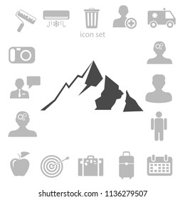 Mountains icon vector illustration