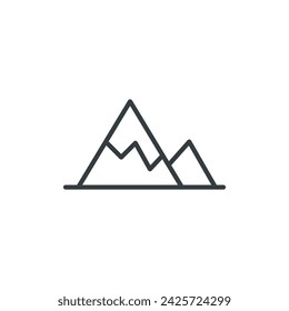 Mountains icon, Mountains vector illustration