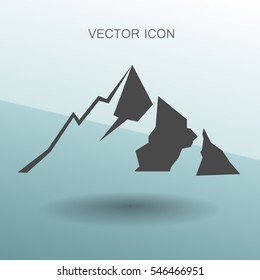 Mountains icon vector illustration